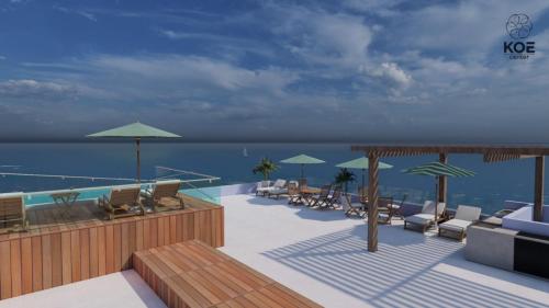 Rooftop water view